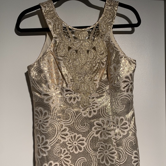 Lilly Pulitzer Gold Shift Dress - Picture 1 of 3